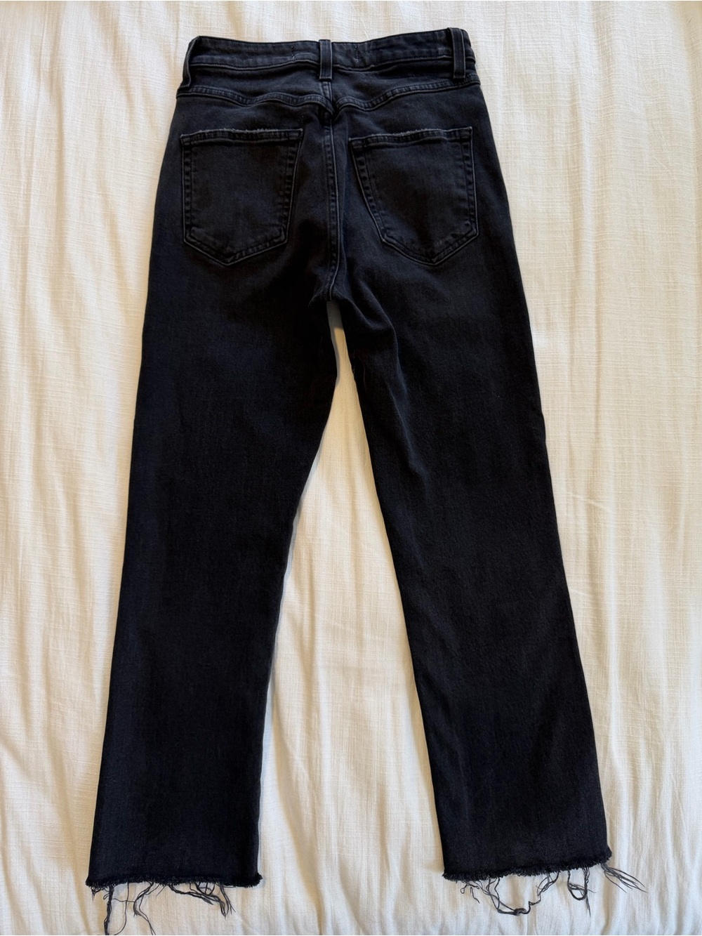 AMO Chloe Crop With Piping Black with White Sidestripe Size 26 - Picture 2 of 10